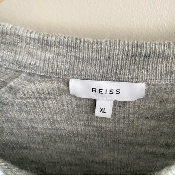 Reiss Hamlet Crew Neck Jumper, Grey - Picture 7 of 10